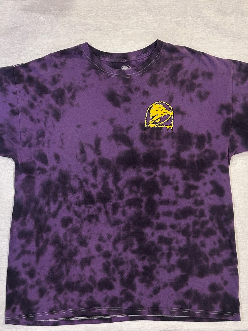 Taco Bell Purple Tie Dye Tee Large Y2K